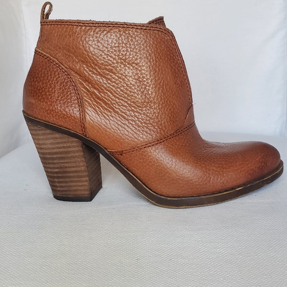 Lucky Brand Sz 6.5M 'EHLLEN' booties toffee/ cornelian - Picture 5 of 12
